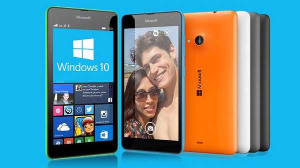 Windows 10 untuk smartphone tangkapan layar Pratinjau Teknis pertama