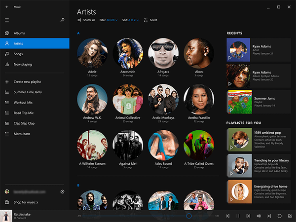Windows 10 Tukaj je, kako se lahko spremeni oblikovanje glasbe