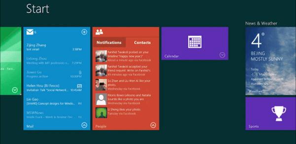 Windows 8 akan menerima ubin interaktif baru (Video)