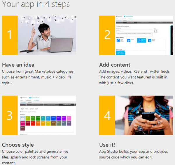 Виндовс Пхоне Апп Студио - веб-алат за креирање апликација