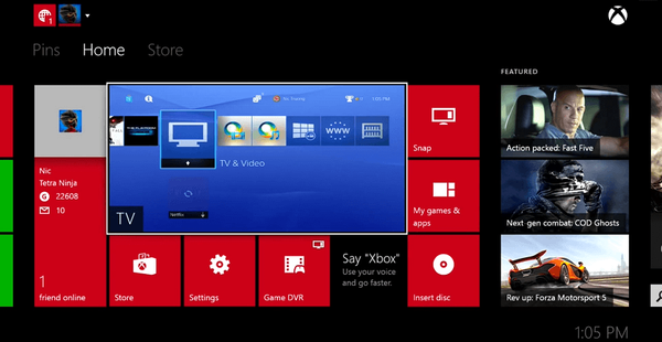 Xbox One memungkinkan Anda bermain game untuk PlayStation 4 dari dalam antarmuka