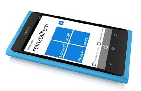 Instal ulang untuk Windows Phone memulihkan aplikasi yang hilang