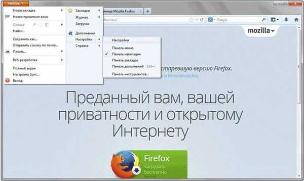 Classic Theme Restorer na zmenu vzhľadu prehliadača Firefox