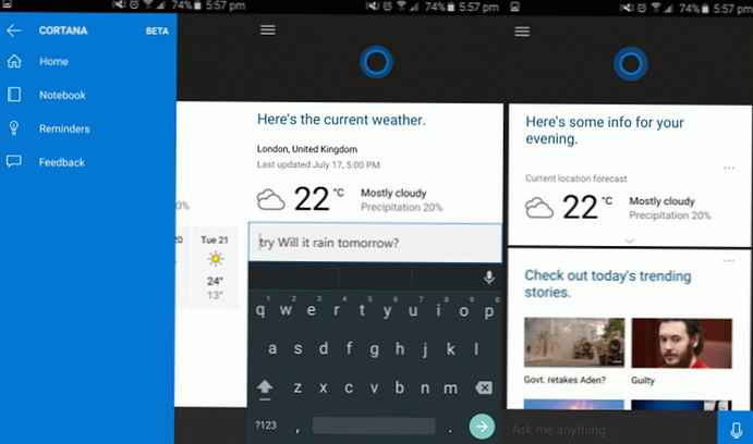 Cortana за Android, изтече преди официалното стартиране.