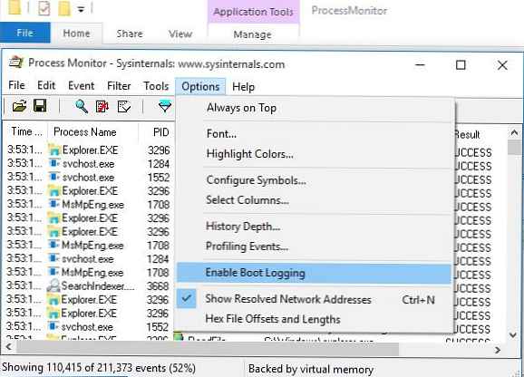 Діагностика повільного завантаження Windows за допомогою Process Monitor