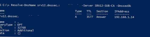 Technológia ochrany DNSSEC DNS v systéme Windows Server 2012