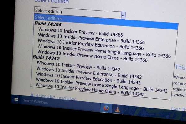 Oficiální Windows 10 vytváří 14366 ISO dostupných