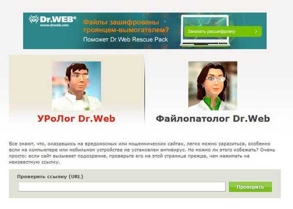 Dr Web online - kontrola vírusov