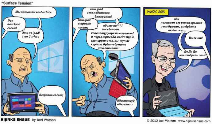 Táto komiks predpovedal, že spoločnosť Apple pred tromi rokmi skopíruje Microsoft Surface.