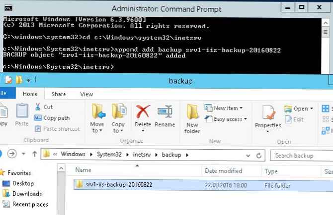 Zálohování a obnovení konfigurace služby IIS na jiný server