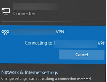 Opravte problémy s připojením VPN v systému Windows 10 1903
