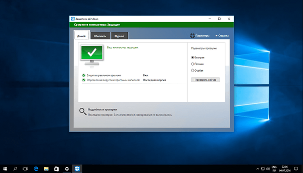 Jak se program Windows Defender změnil v aktualizaci výročí