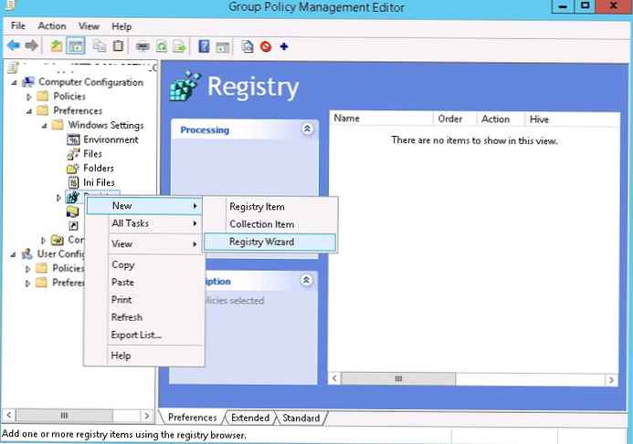 Konfigurirajte nastavitve registra na računalnikih z uporabo skupinskih pravilnikov