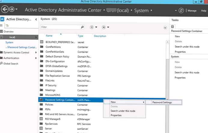 Finomszemű jelszó házirend konfigurálása a Windows 2012 R2 rendszerben