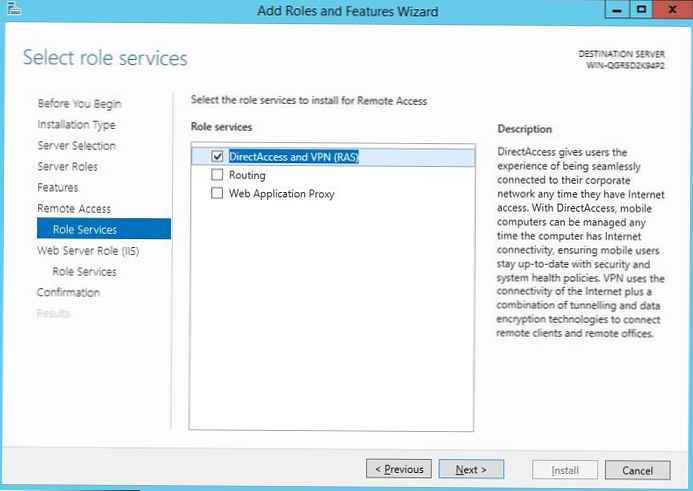 Konfiguriranje strežnika VPN na podlagi Windows Server 2012 R2