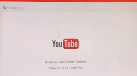YouTube nefunguje v systému Android 4.0