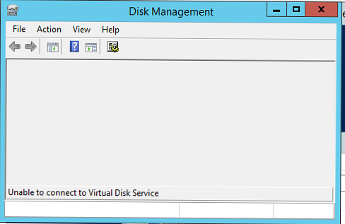Gagal memulai atau menyambung ke layanan disk virtual