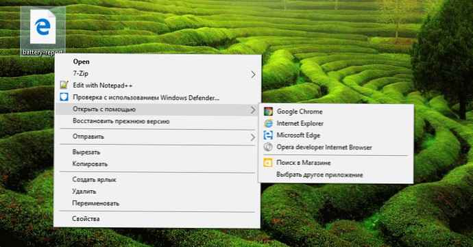 Možnosť - Otvoriť s chýbajúcim súborom v kontextovej ponuke v systéme Windows 10