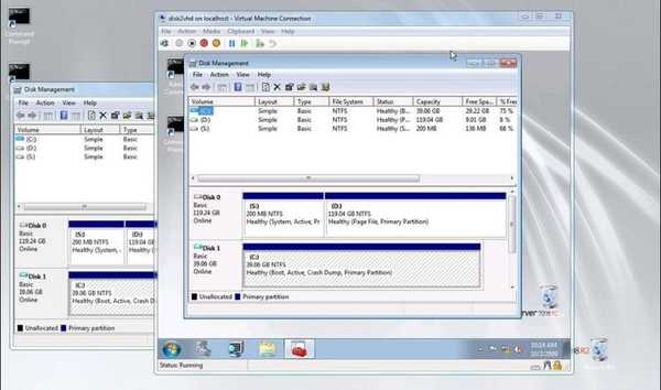 Мигриране на система от физически диск към виртуален с помощта на Disk2Vhd