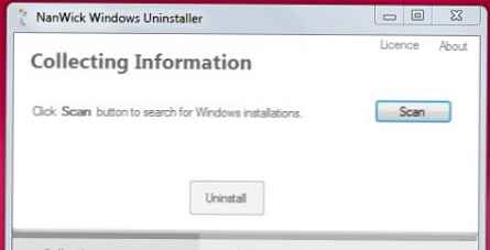 Távolítsa el a Windows Vista, 7 vagy 8 verziót a NanWick Windows Uninstaller segítségével
