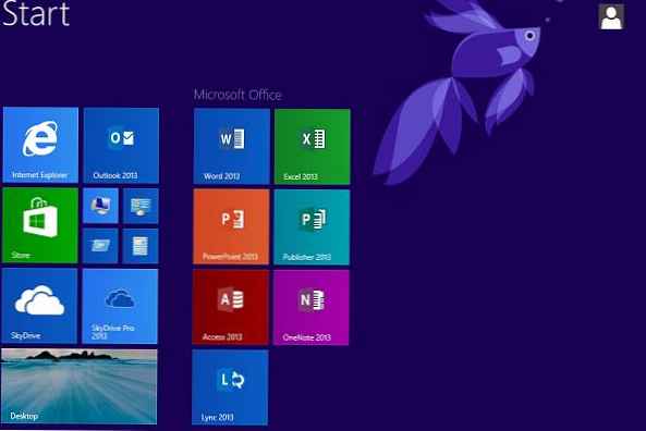 Správa konfigurace kachlové úvodní obrazovky v systému Windows 8.1