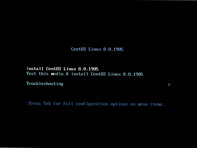 Instalace a základní nastavení CentOS 8
