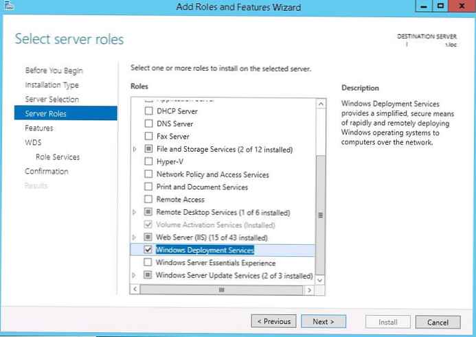 Nainstalujte server TFTP na Windows Server 2012 R2
