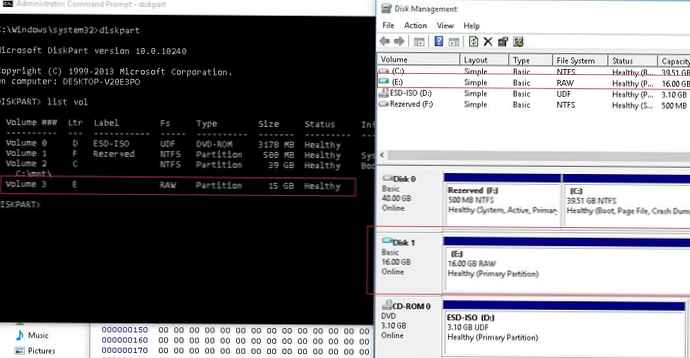 Възстановяване на данни от RAW дял с помощта на TestDisk