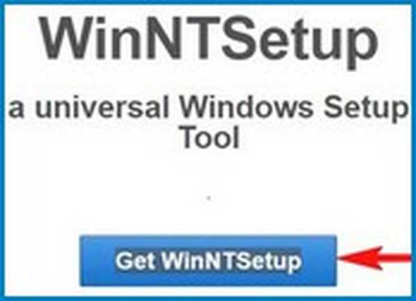 WinNTSetup - obslužný program pro instalaci webu s články Windows