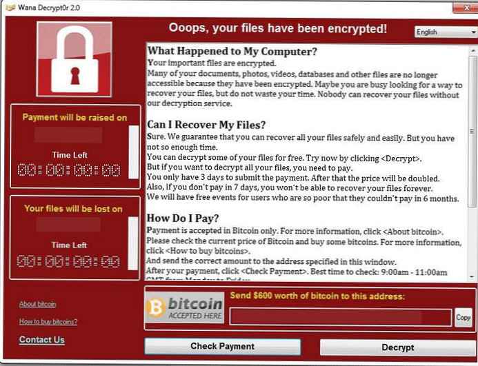 Ochrona systemu Windows przed wirusem ransomware Wana Decrypt0r