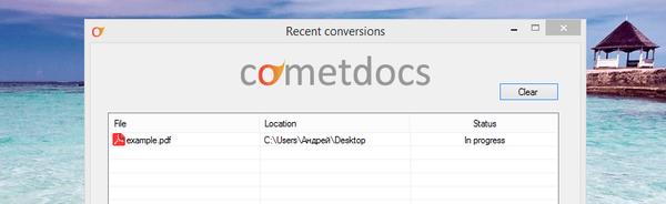 Cometdocs za namizje - Pretvornik PDF v kontekstnem meniju sistema Windows
