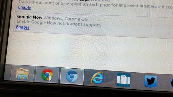 Google Now muncul di browser Chrome untuk Windows
