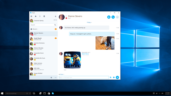 Společnost Microsoft oznámila novou aplikaci Skype pro Windows 10