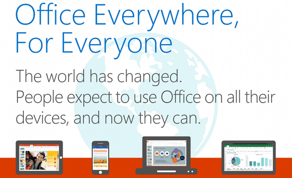 Spoločnosť Microsoft poskytuje Office zadarmo pre iPad, iPhone a Android