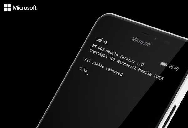 Spoločnosť Microsoft vydala systém MS-DOS Mobile pre spoločnosť Lumia