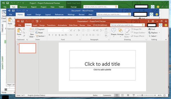 Membangun baru Office 2016 untuk Windows mencapai net