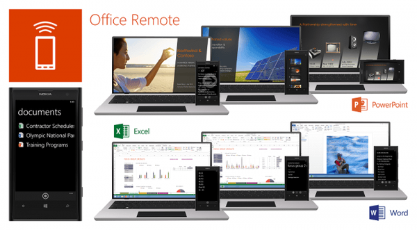 Office Remote na daljavo nadzoruje Word, Excel in PowerPoint prek Windows Phone