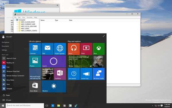 Screenshoty Windows 10 Technical Preview Build 10056
