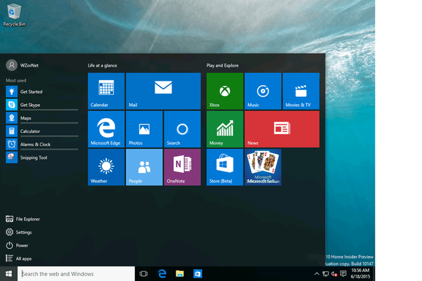 Windows 10 Insider Preview Kompilacja 10147 dostępna online